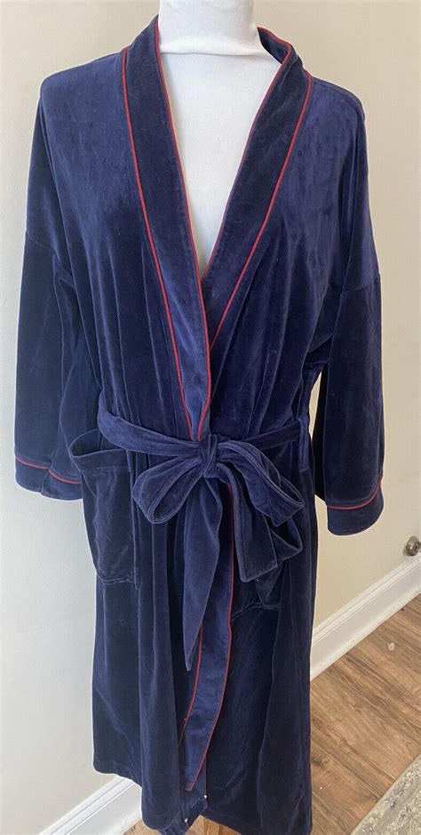 vintage dior blue and red bathrobe|Vintage Christian Dior Velour Blue Red Bathrobe Mens OS.